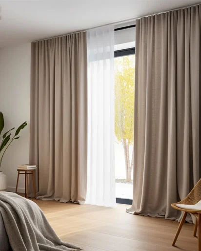 modern curtains in dubai